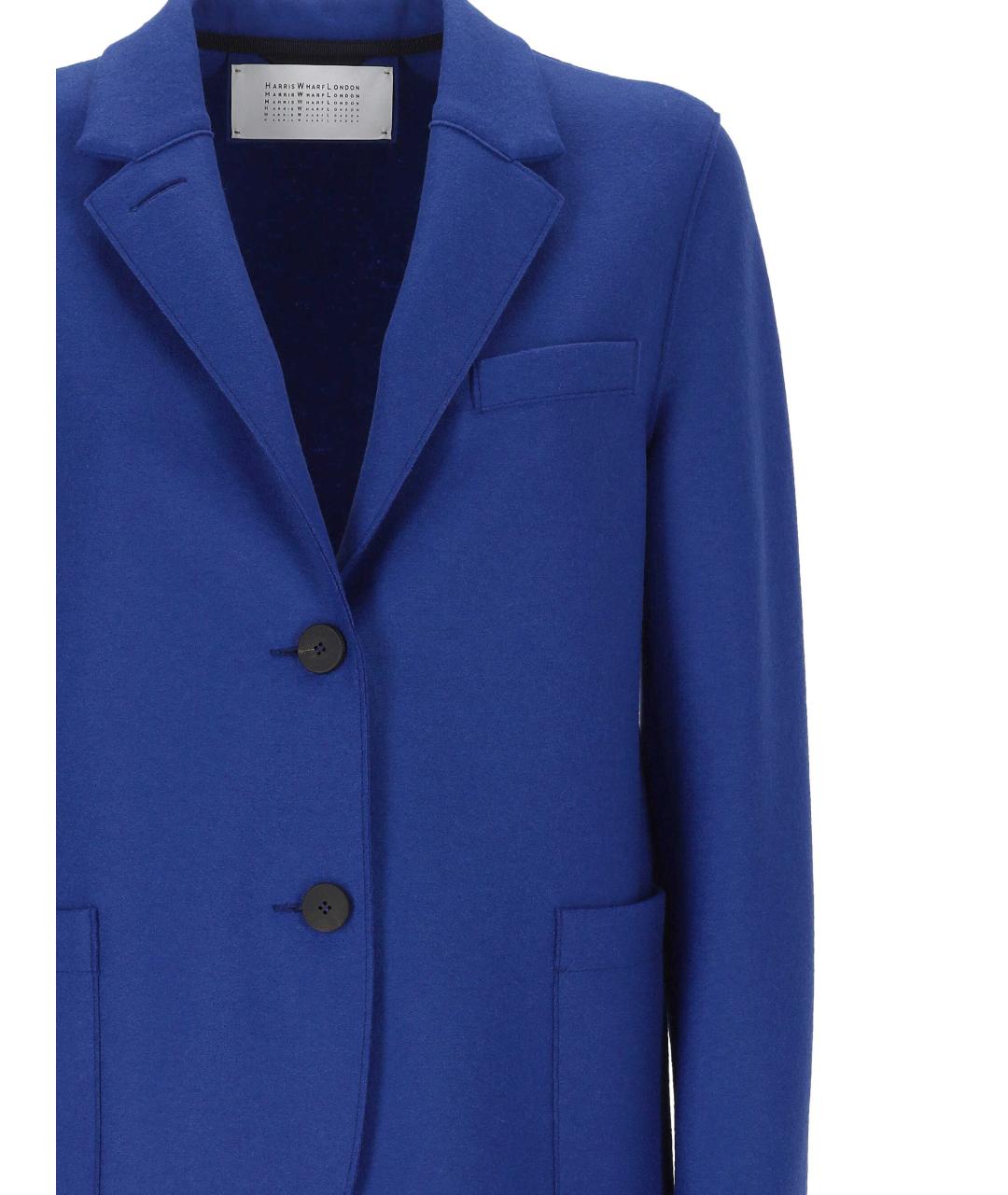 HARRIS WHARF LONDON Синее шерстяное пальто, фото 2