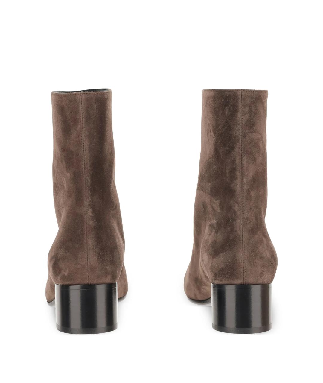 KHAITE Коричневые замшевые ботильоны, фото 4