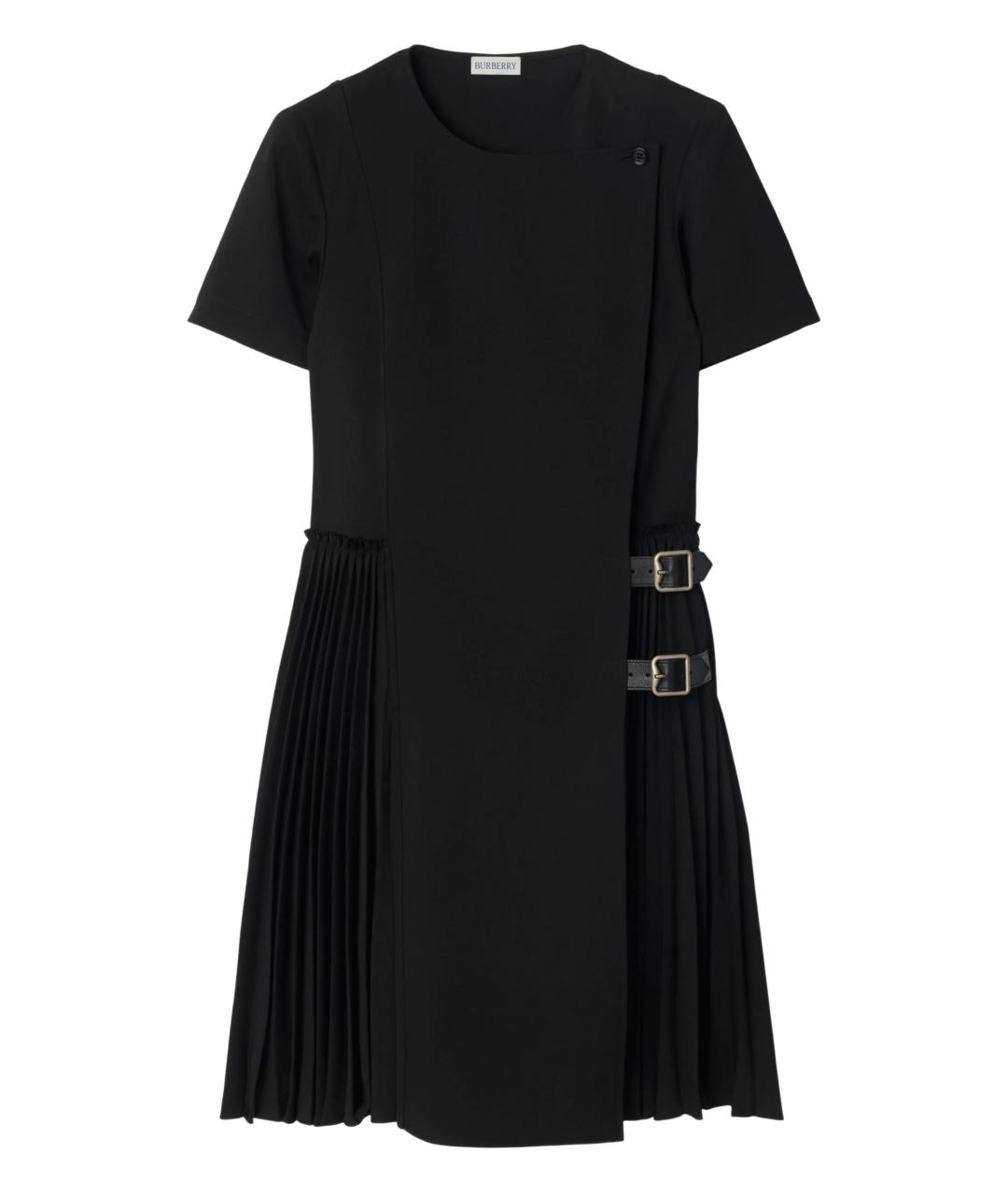 BURBERRY Черное полиэстеровое повседневное платье, фото 1