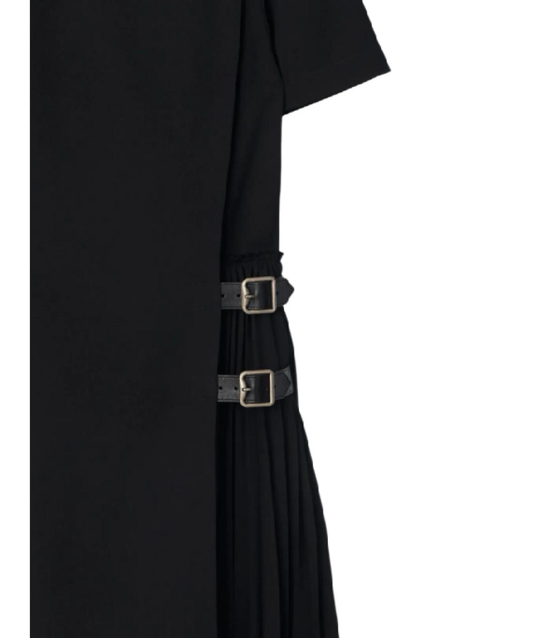 BURBERRY Черное полиэстеровое повседневное платье, фото 2
