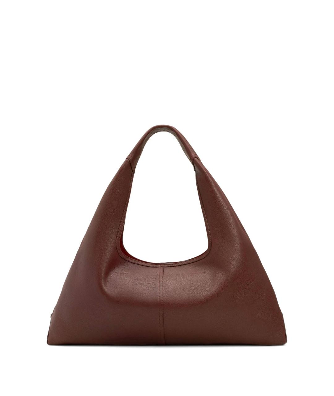 Ami Paris Бордовая кожаная сумка тоут, фото 2