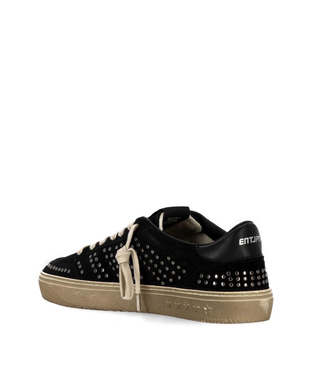 ENTERPRISE JAPAN Черные замшевые низкие кроссовки / кеды, фото 3