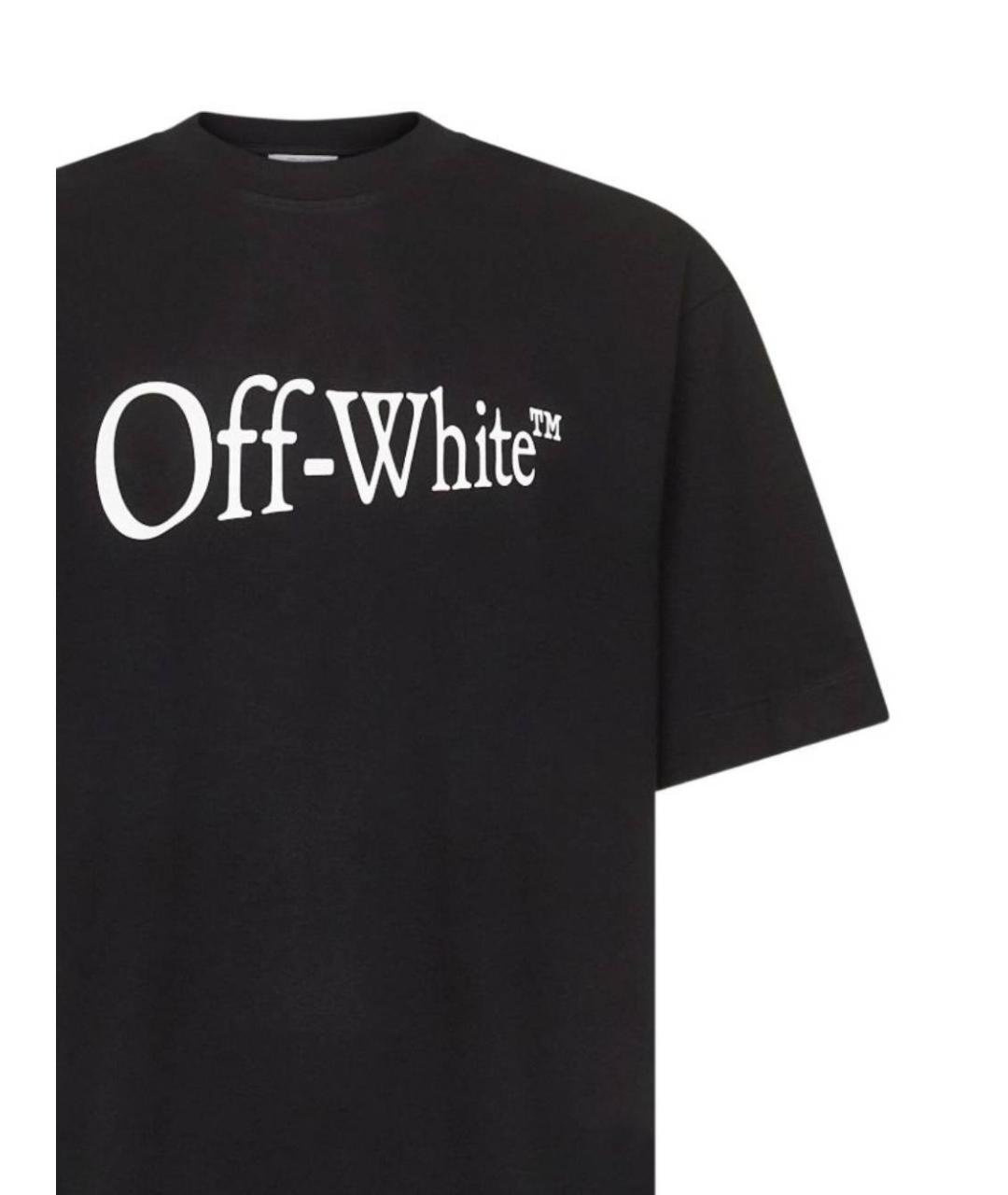 OFF-WHITE Черная хлопковая футболка, фото 2