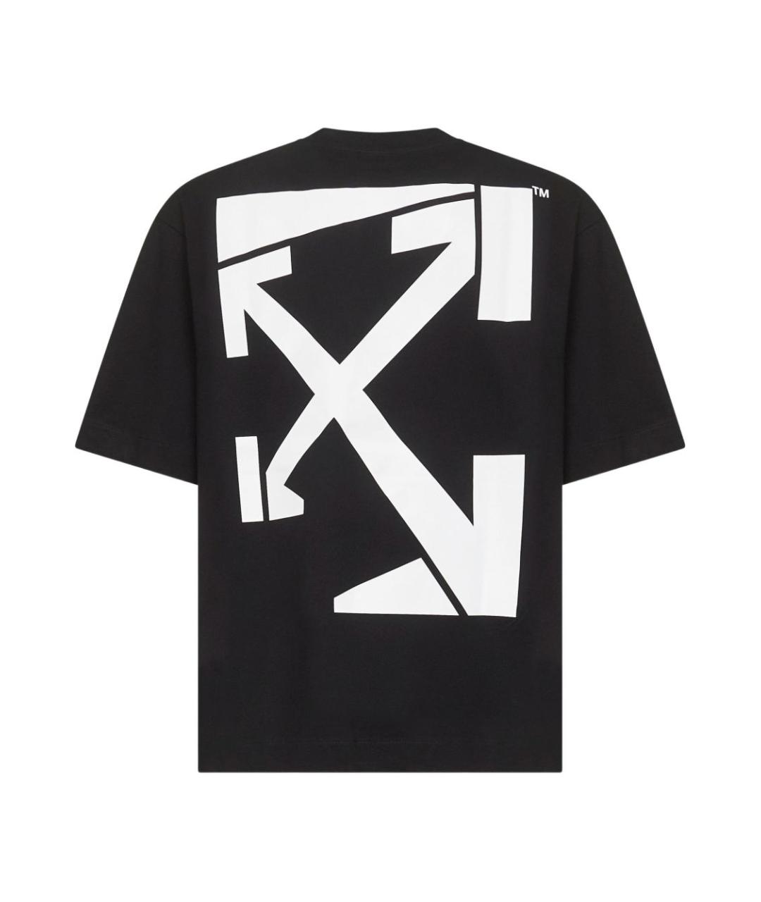 OFF-WHITE Черная хлопковая футболка, фото 3