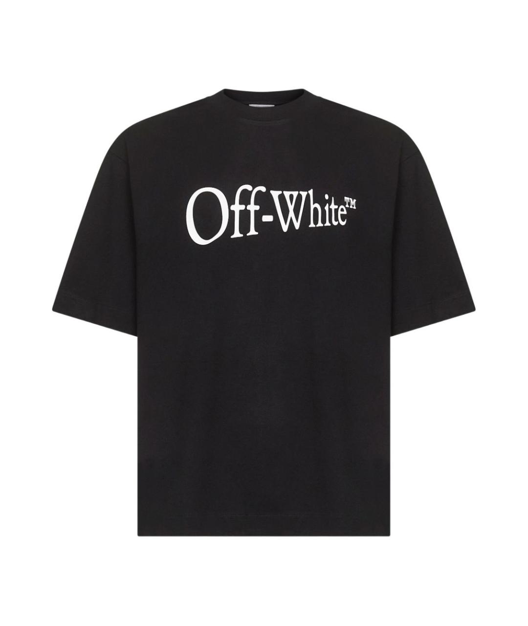 OFF-WHITE Черная хлопковая футболка, фото 1