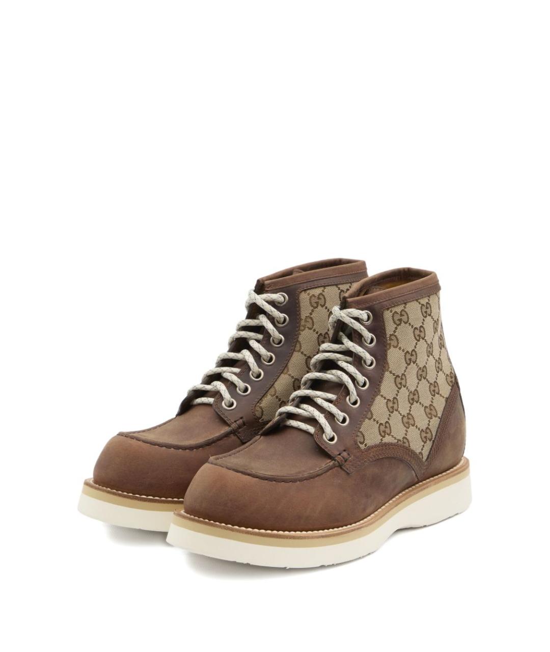 GUCCI Коричневые низкие ботинки, фото 3