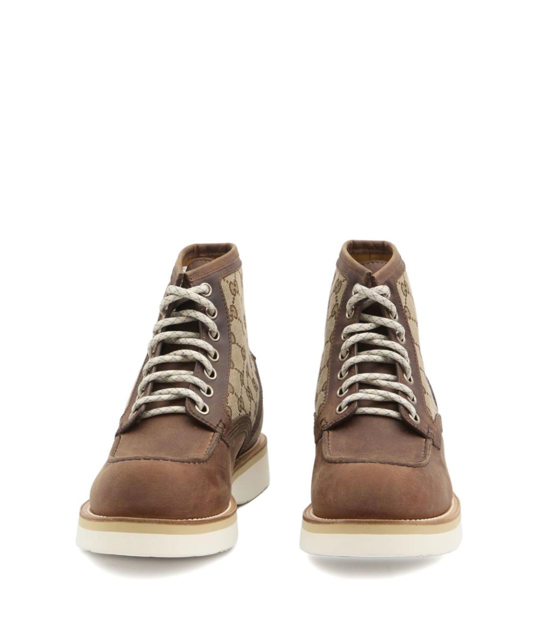 GUCCI Коричневые низкие ботинки, фото 4