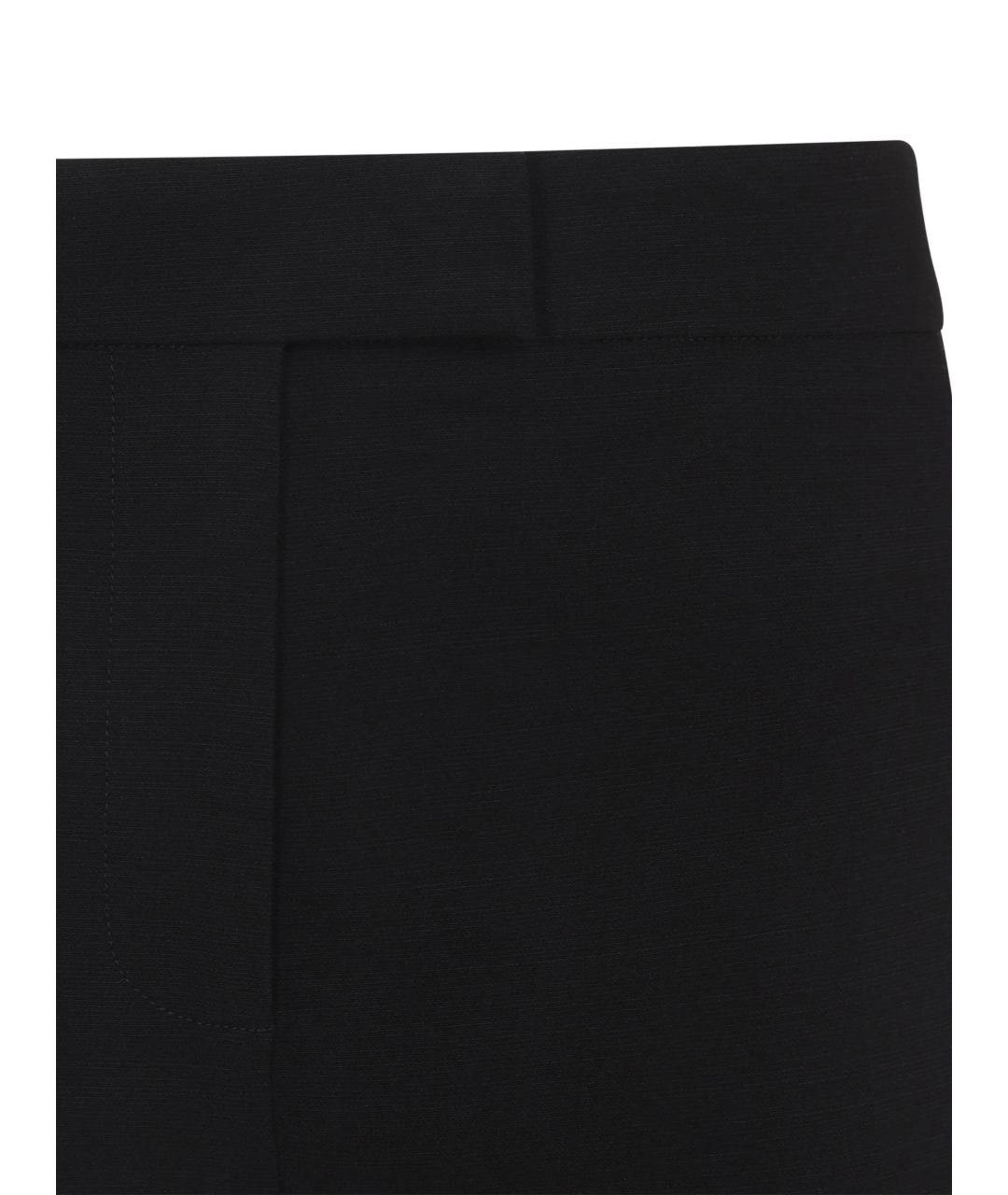 KHAITE Черные вискозные прямые брюки, фото 2