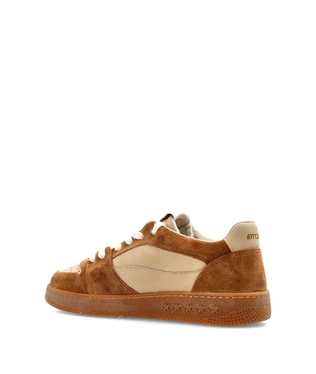 ENTERPRISE JAPAN Коричневые замшевые низкие кроссовки / кеды, фото 3