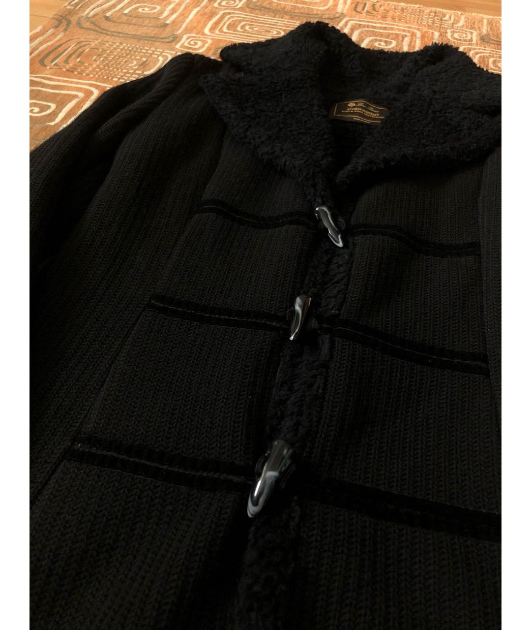 LORO PIANA Черное хлопковое пальто, фото 3