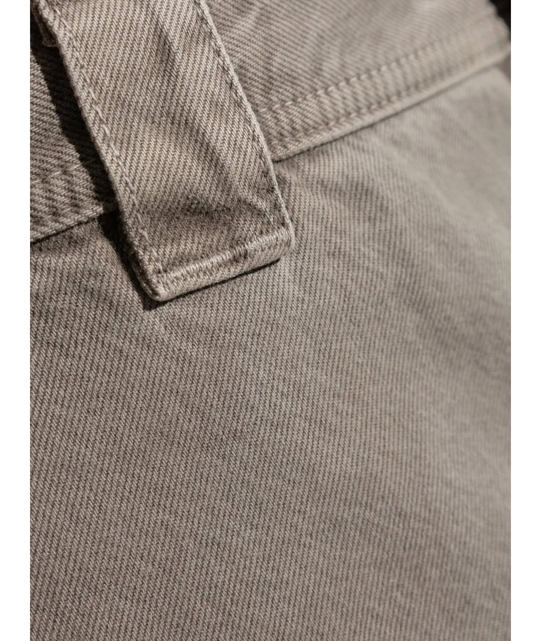 FERRAGAMO Коричневые хлопковые повседневные брюки, фото 2