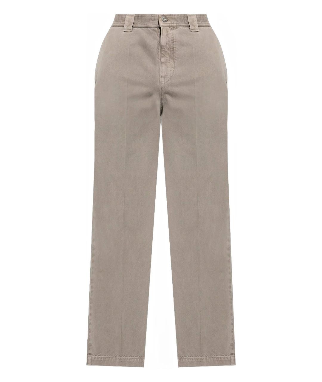 FERRAGAMO Коричневые хлопковые повседневные брюки, фото 1