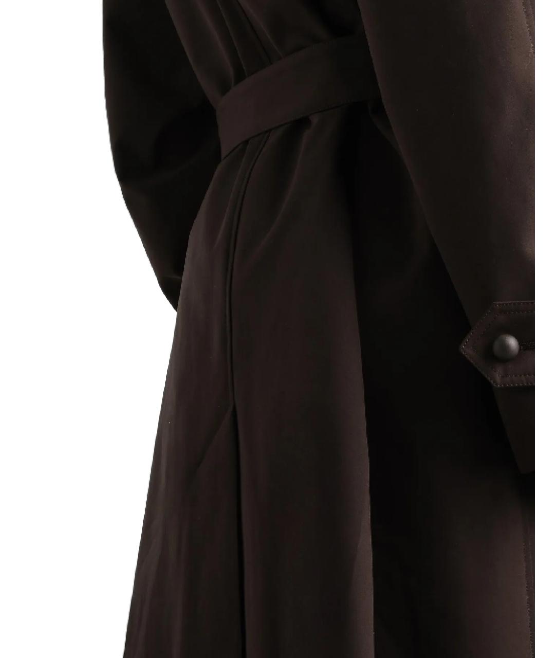 DOLCE&GABBANA Коричневый полиэстеровый тренч/плащ, фото 4