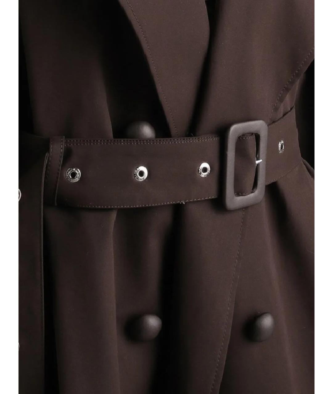 DOLCE&GABBANA Коричневый полиэстеровый тренч/плащ, фото 2