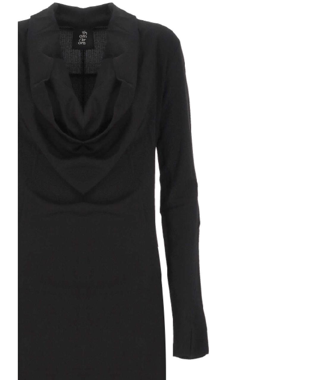 THOM KROM Черное вискозное повседневное платье, фото 2