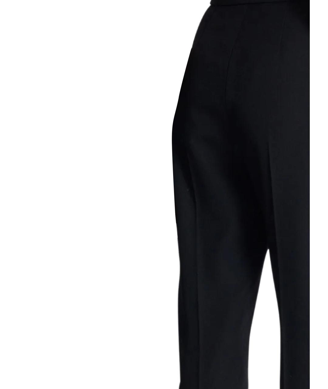 BALMAIN Черные шерстяные прямые брюки, фото 3