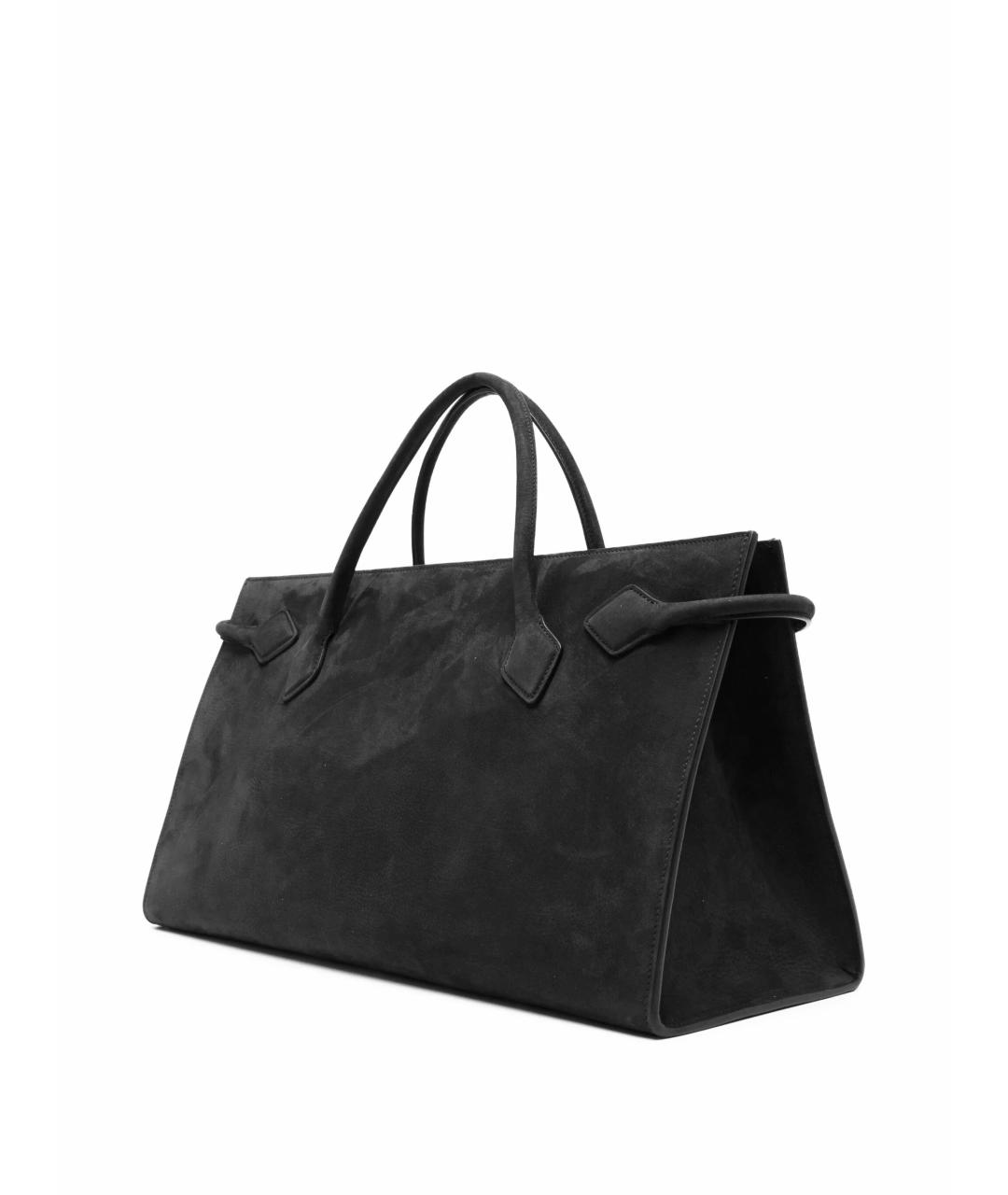 ALAIA Антрацитовая кожаная сумка тоут, фото 2