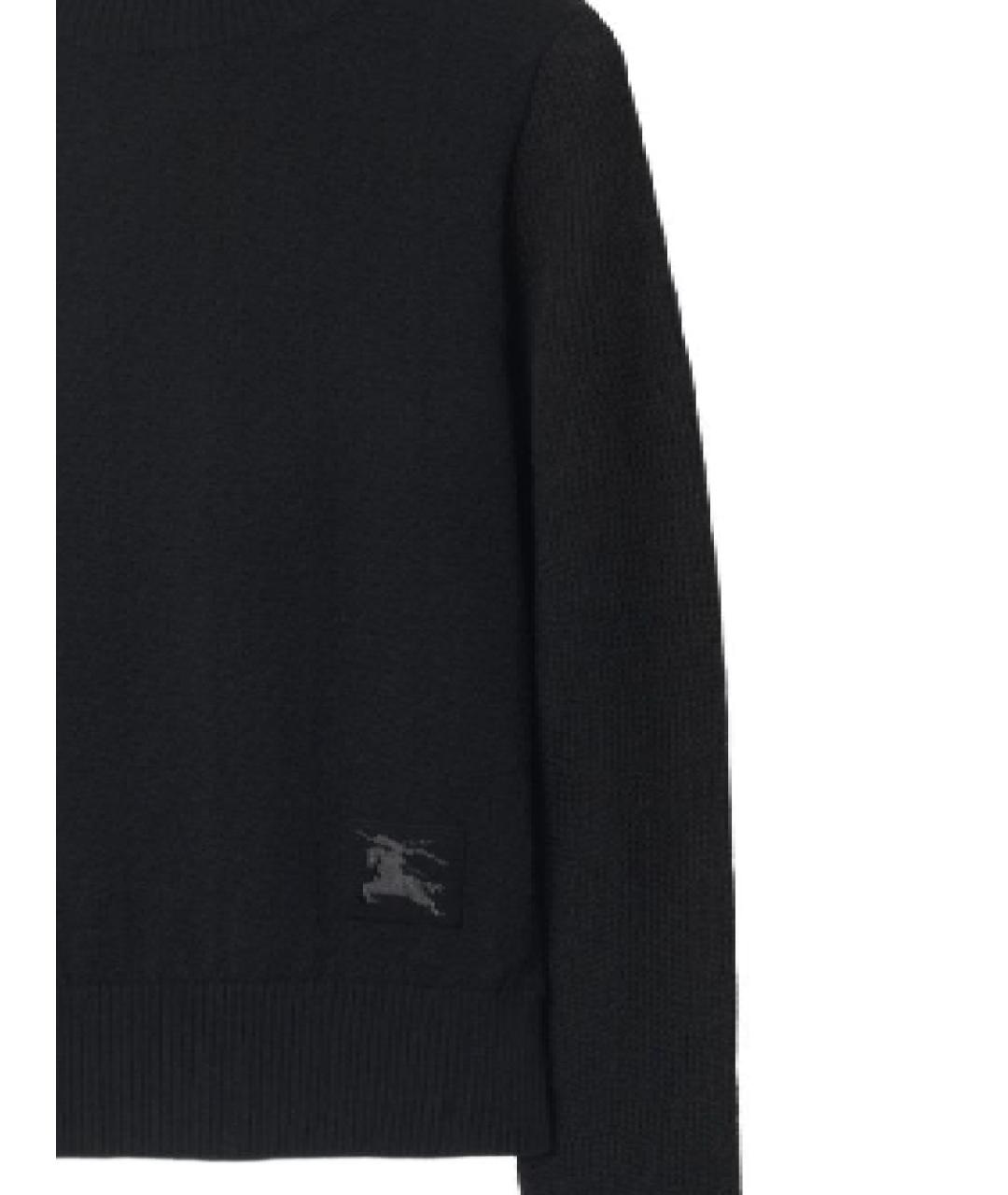 BURBERRY Черный шерстяной джемпер / свитер, фото 2