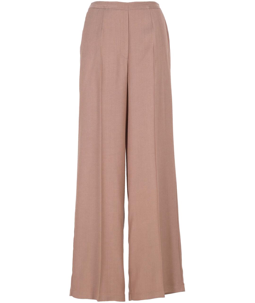 FORTE FORTE Розовые вискозные прямые брюки, фото 1