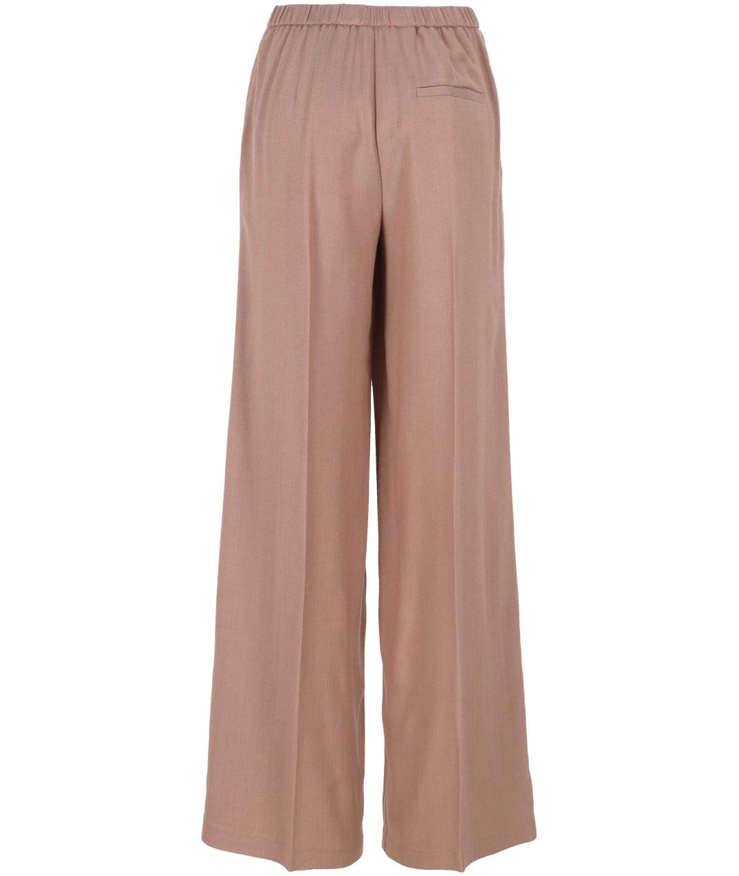 FORTE FORTE Розовые вискозные прямые брюки, фото 3