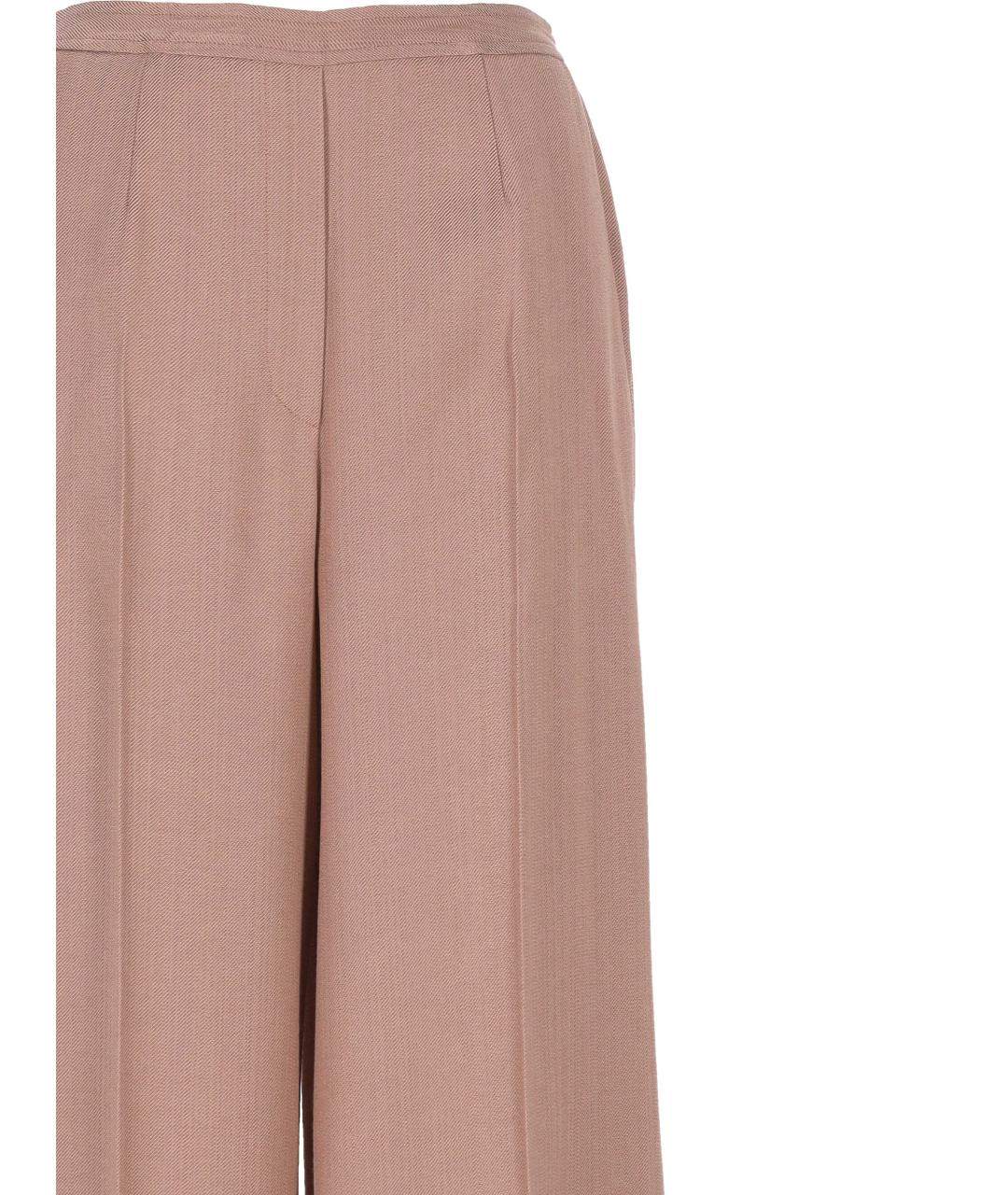 FORTE FORTE Розовые вискозные прямые брюки, фото 2