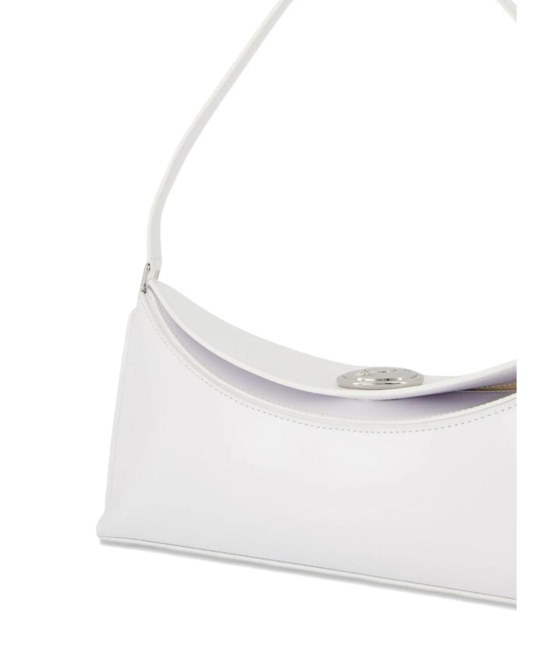 JACQUEMUS Белая кожаная сумка через плечо, фото 3