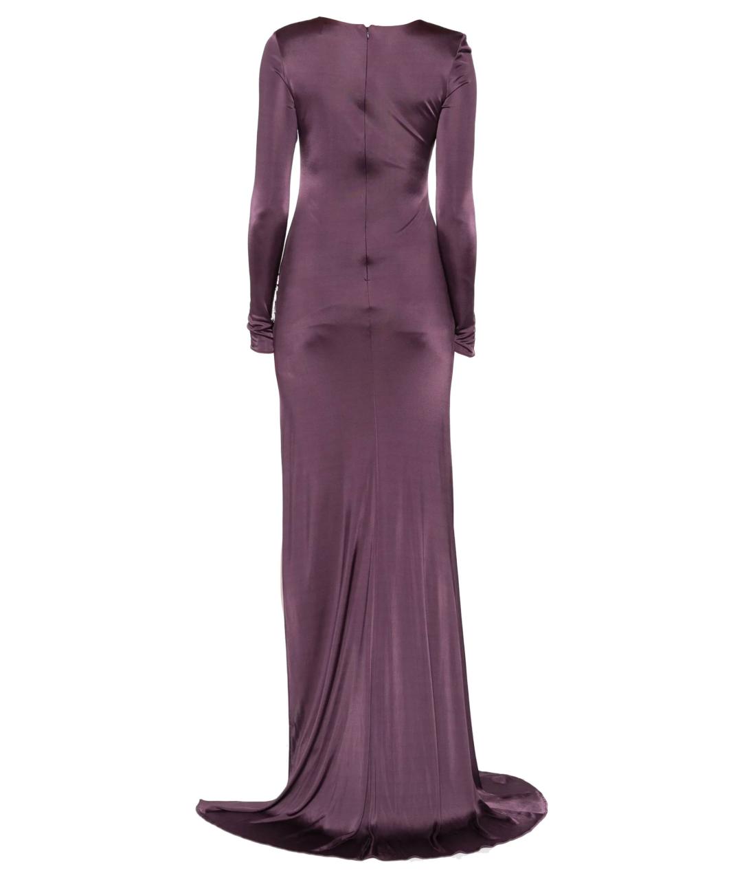 GIUSEPPE DI MORABITO Фиолетовое вискозное вечернее платье, фото 3