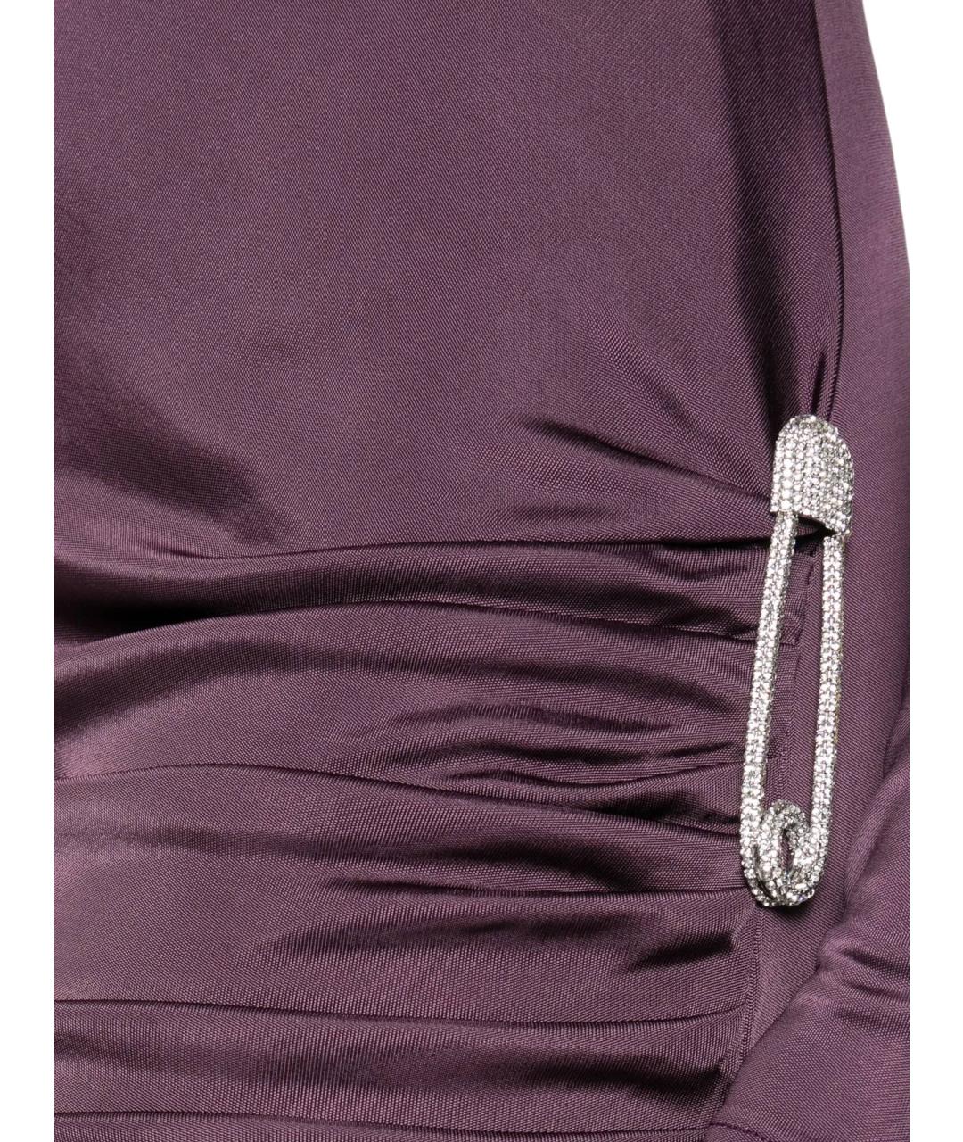 GIUSEPPE DI MORABITO Фиолетовое вискозное вечернее платье, фото 2