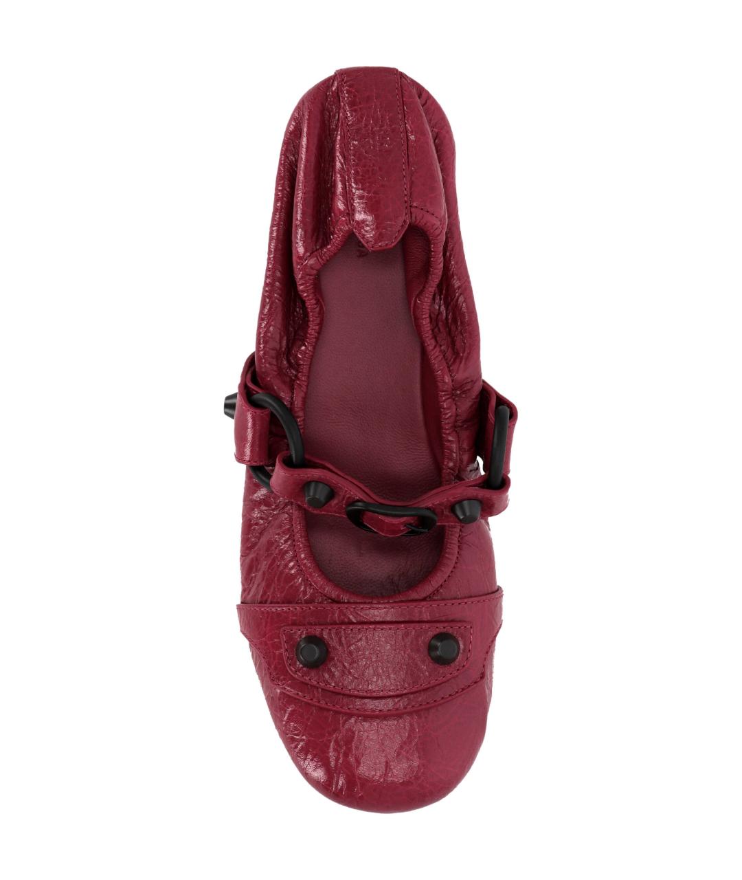 BALENCIAGA Красные кожаные балетки, фото 4