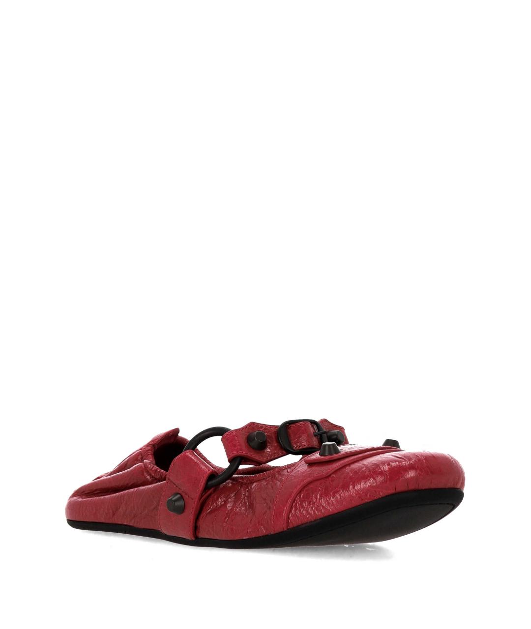 BALENCIAGA Красные кожаные балетки, фото 2