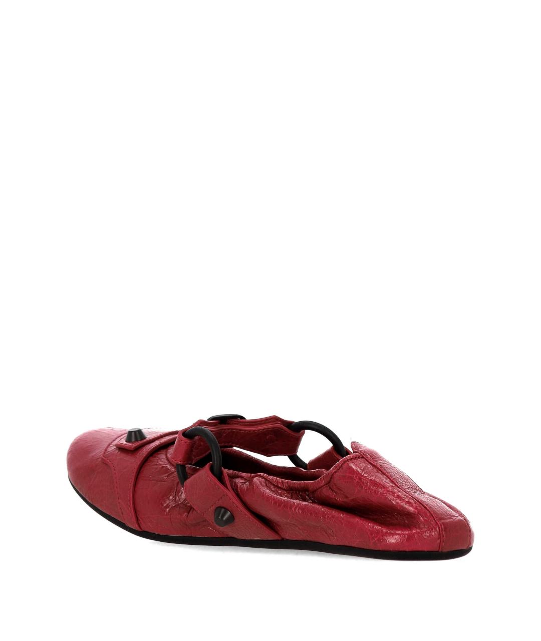 BALENCIAGA Красные кожаные балетки, фото 3