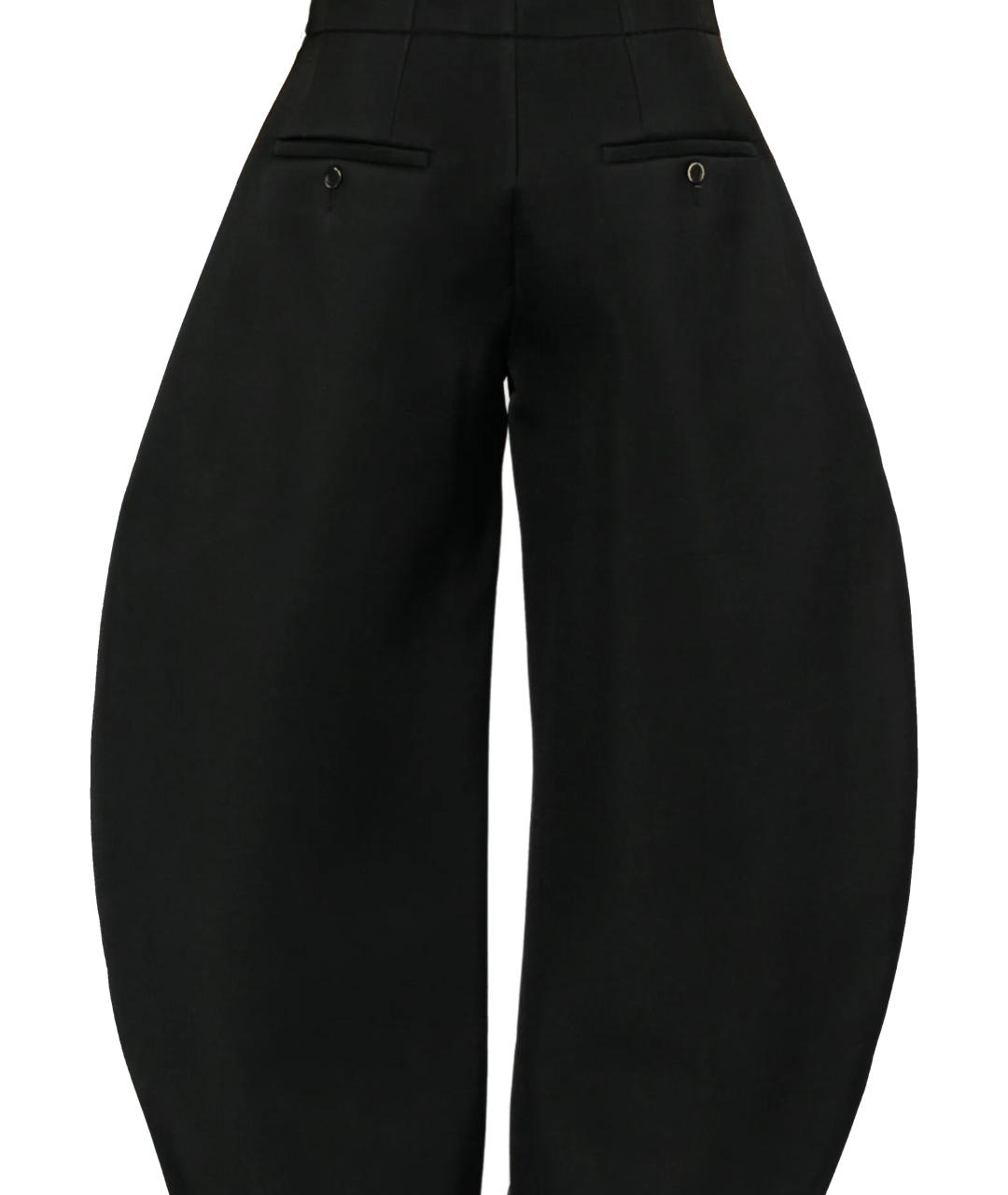 UMA WANG Черные вискозные брюки широкие, фото 3