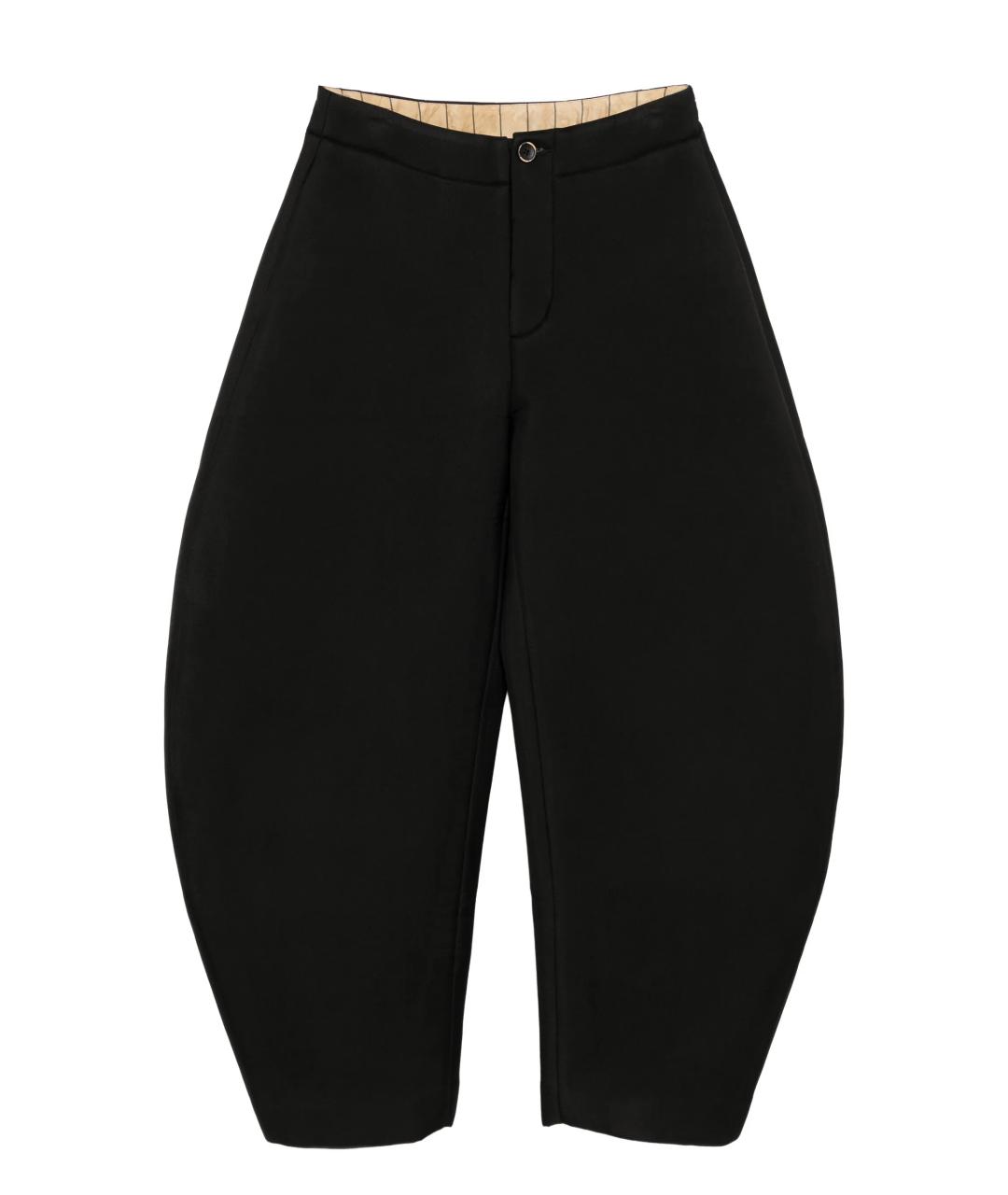 UMA WANG Черные вискозные брюки широкие, фото 1