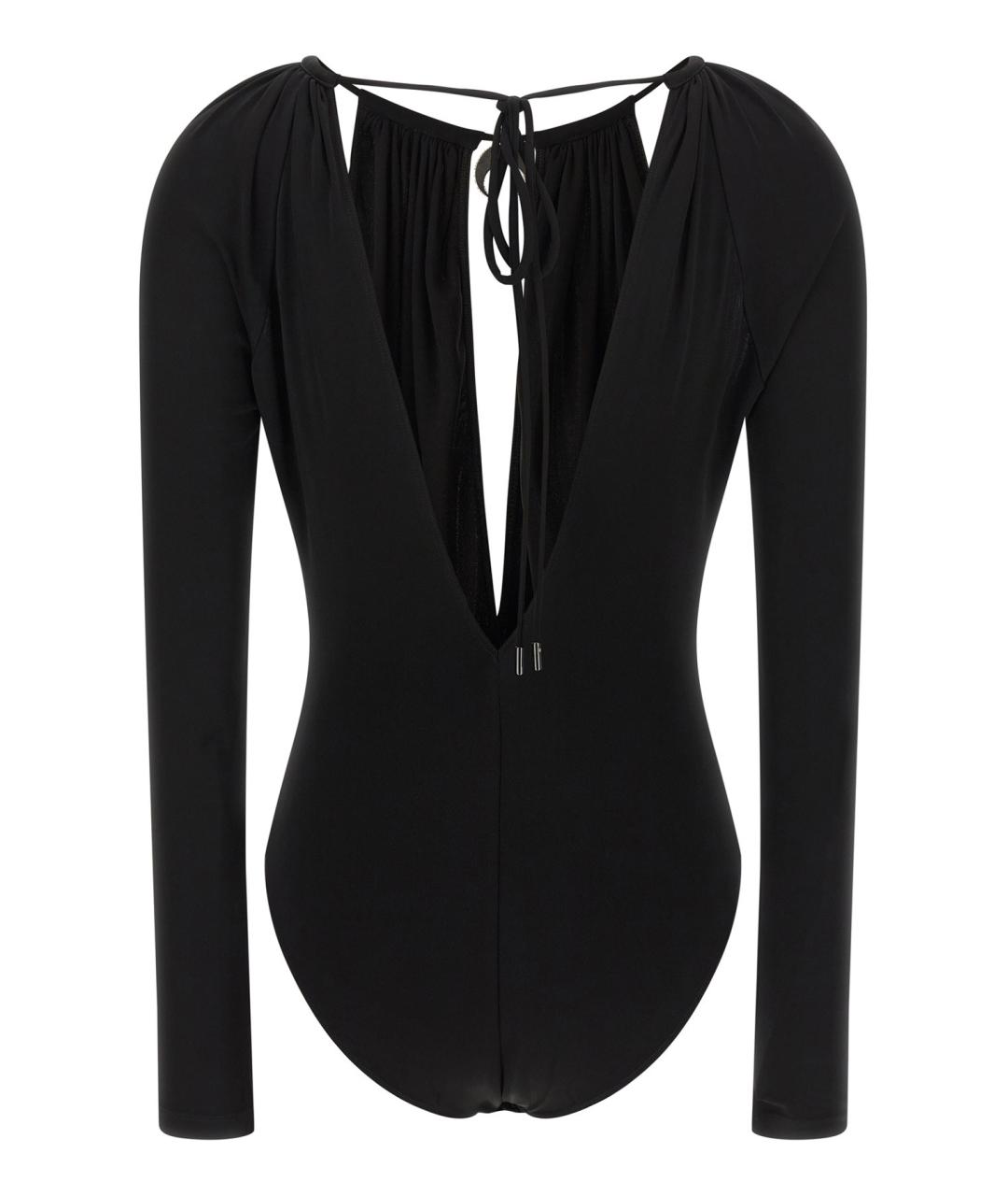 MARINE SERRE Черное вискозное боди, фото 3