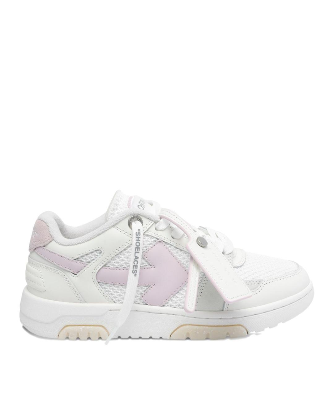 OFF-WHITE Белые кожаные кеды, фото 1