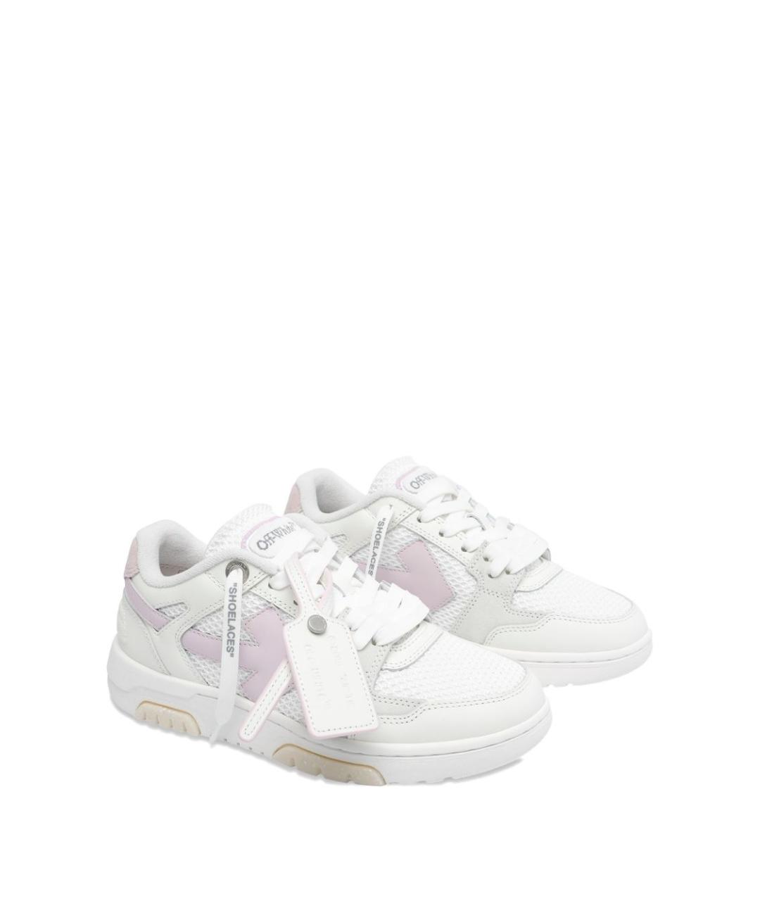 OFF-WHITE Белые кожаные кеды, фото 2