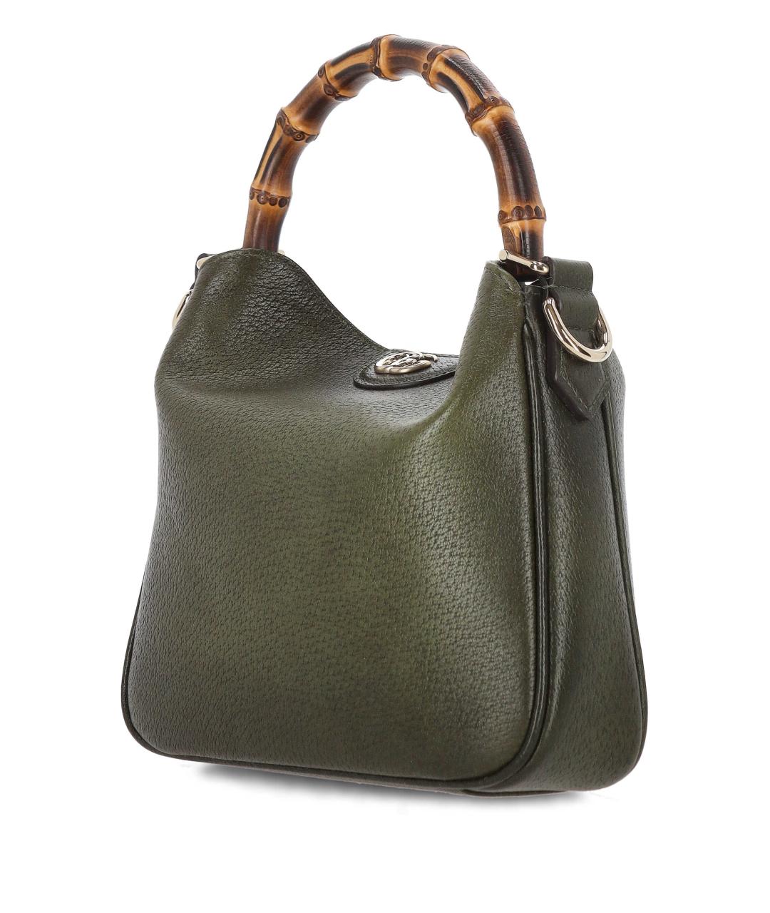 GUCCI Зеленая кожаная сумка через плечо, фото 2