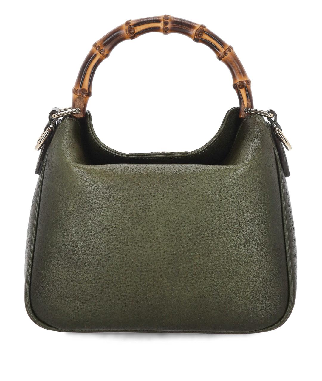 GUCCI Зеленая кожаная сумка через плечо, фото 3