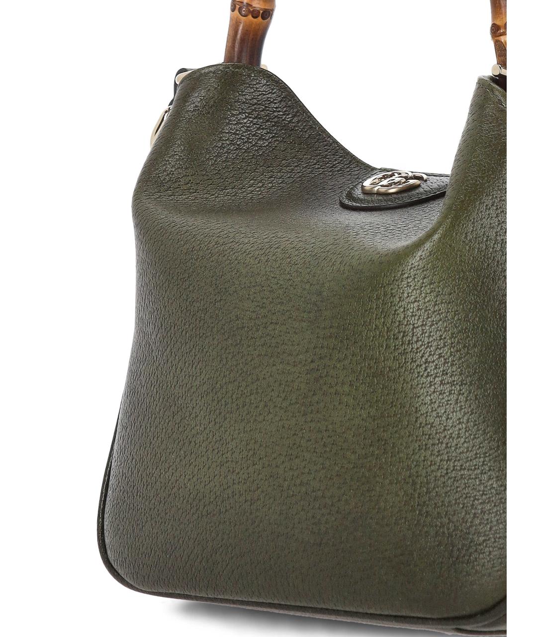 GUCCI Зеленая кожаная сумка через плечо, фото 4