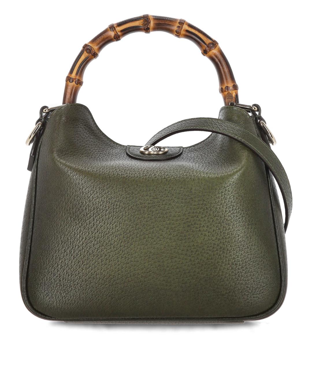 GUCCI Зеленая кожаная сумка через плечо, фото 1