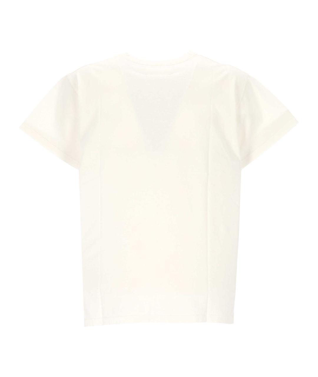 MAISON MARGIELA Белая хлопковая футболка, фото 3