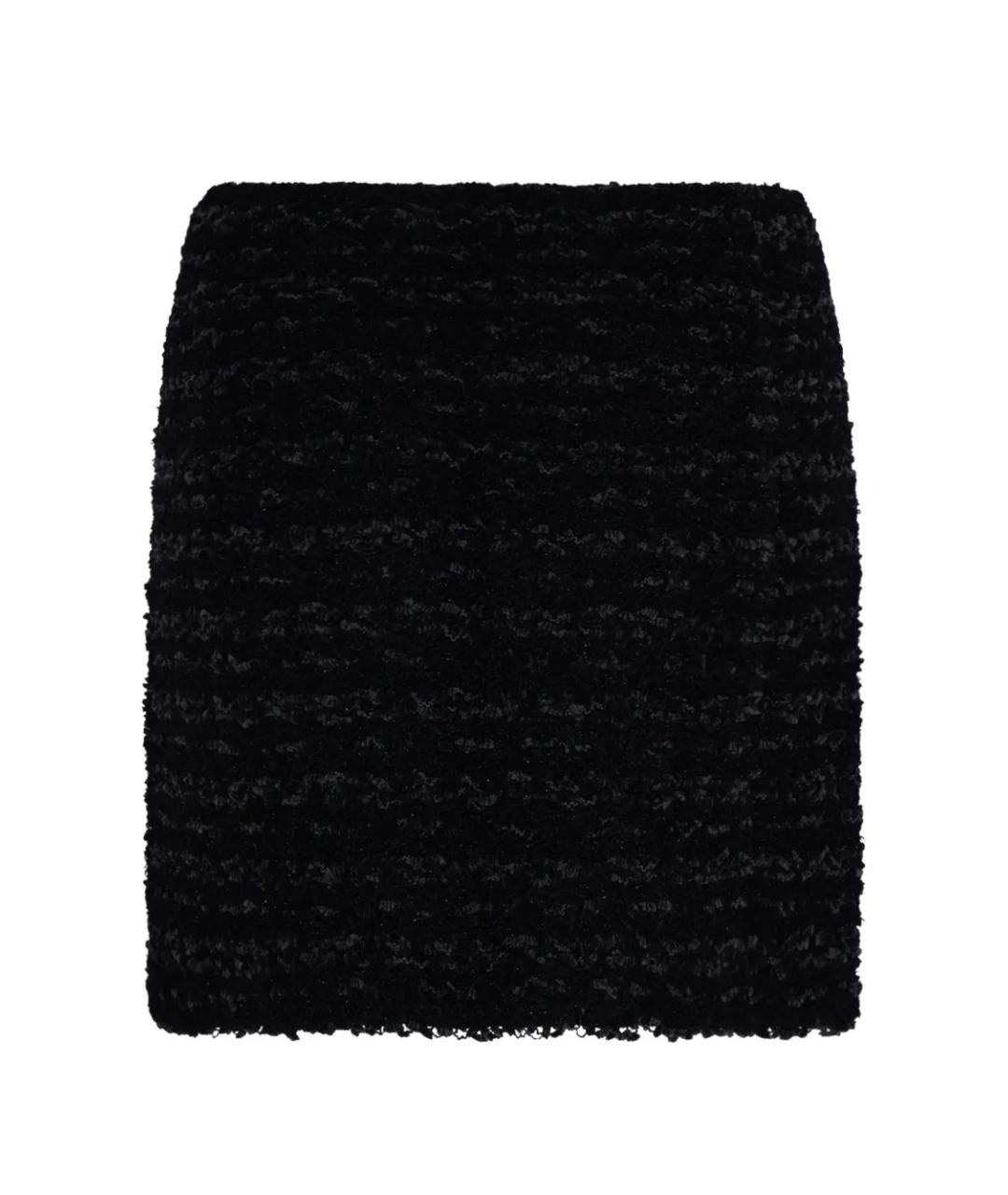 BALMAIN Черная вискозная юбка мини, фото 2