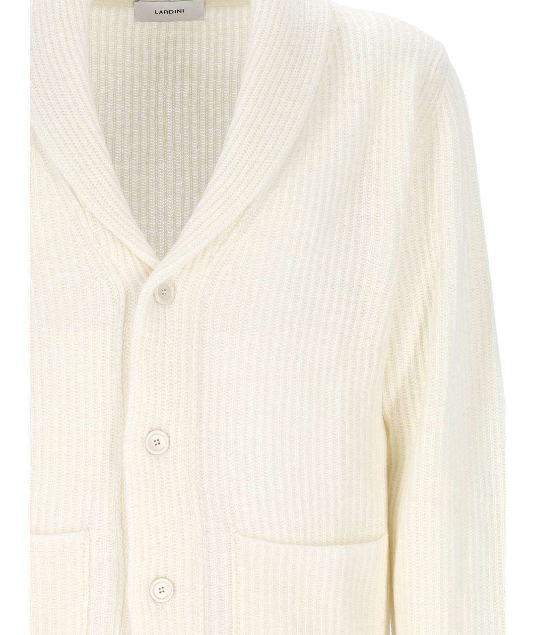 LARDINI Бежевый шерстяной кардиган, фото 2