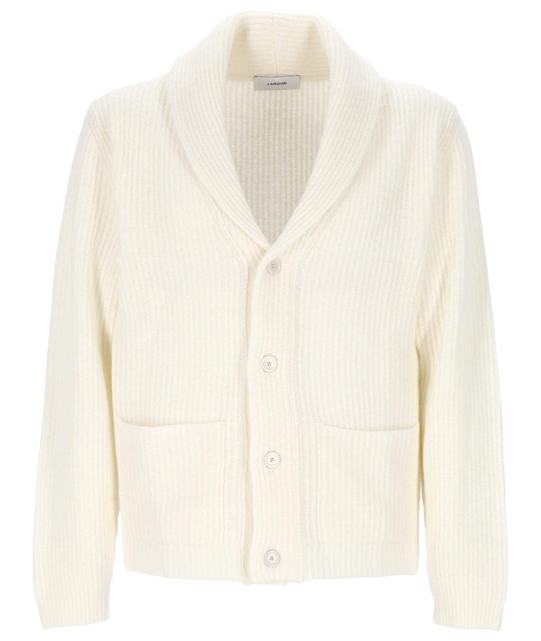 LARDINI Бежевый шерстяной кардиган, фото 1