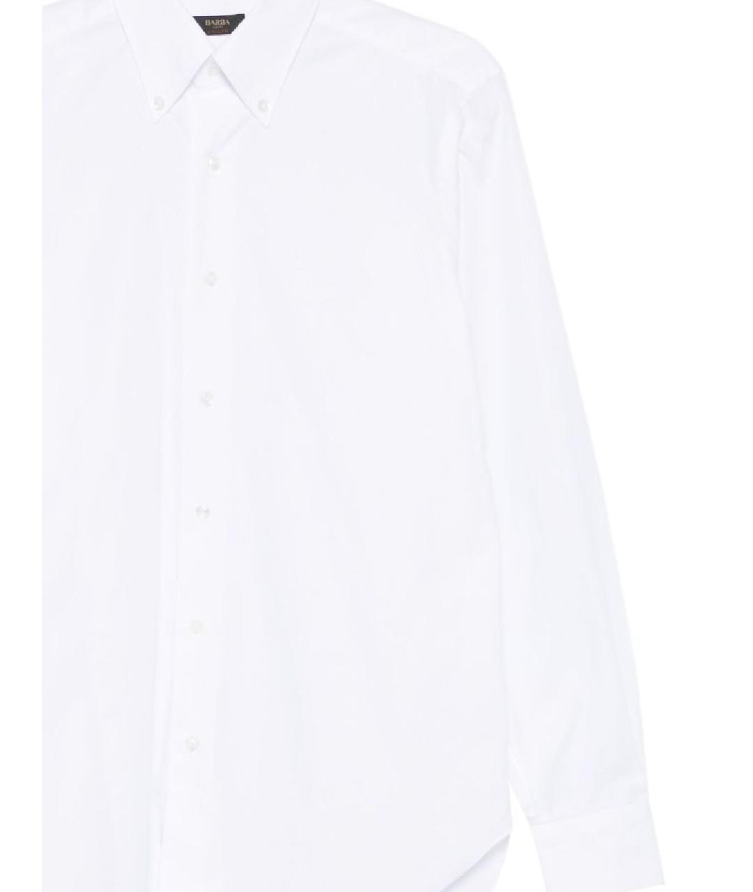 BARBA Белая хлопковая классическая рубашка, фото 2