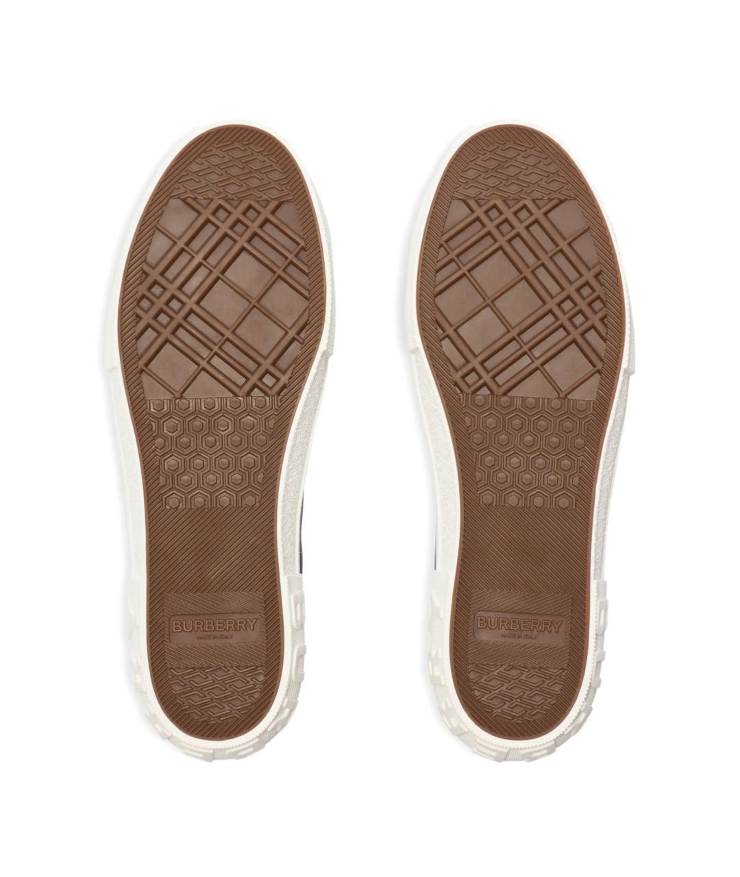 BURBERRY Мульти текстильные низкие кроссовки / кеды, фото 5