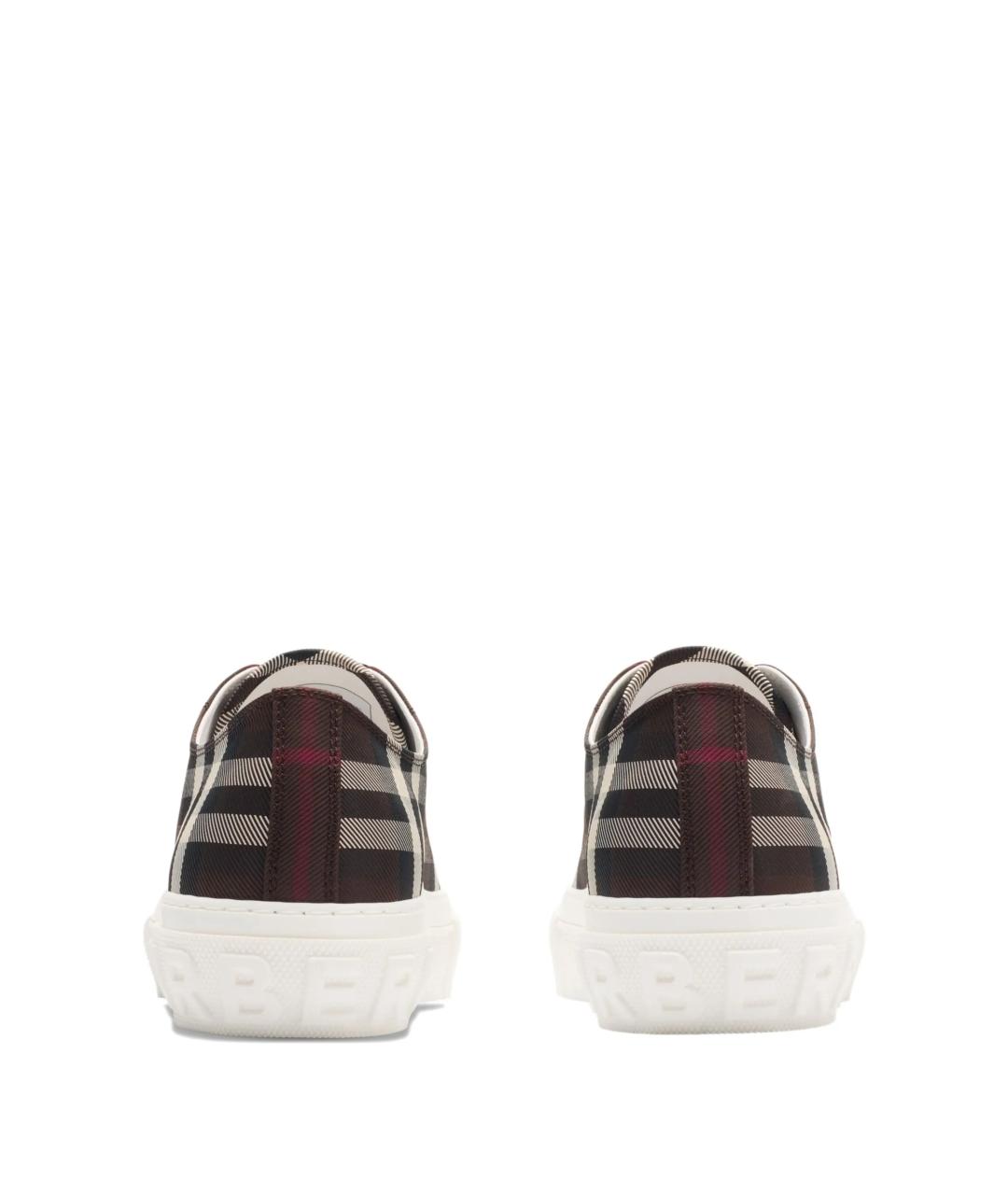 BURBERRY Мульти текстильные низкие кроссовки / кеды, фото 3