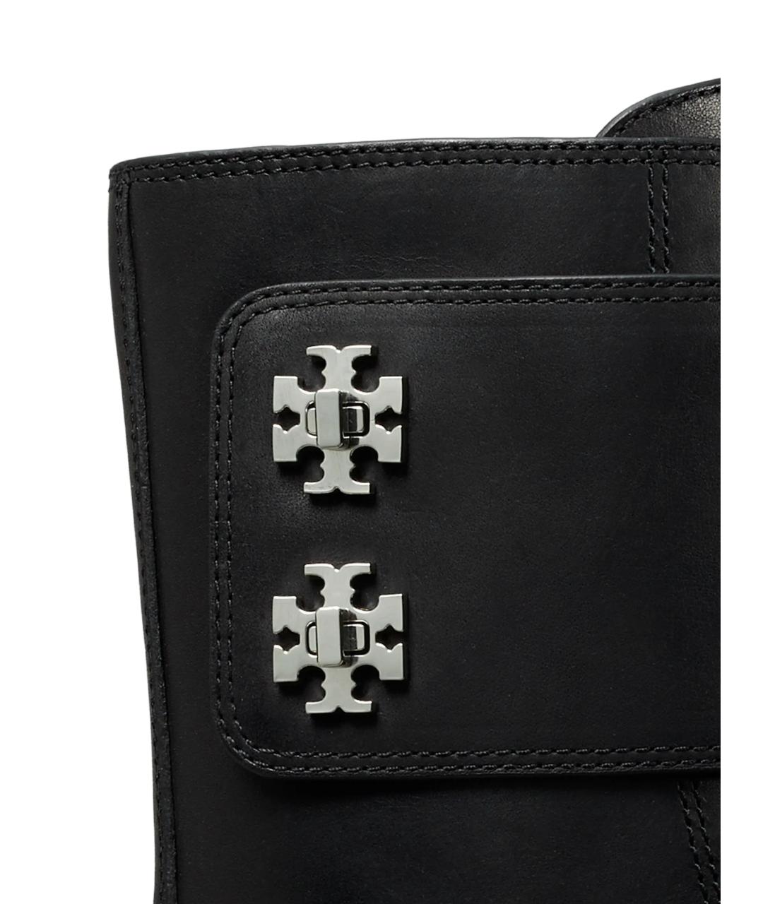 TORY BURCH Черные кожаные сапоги, фото 3