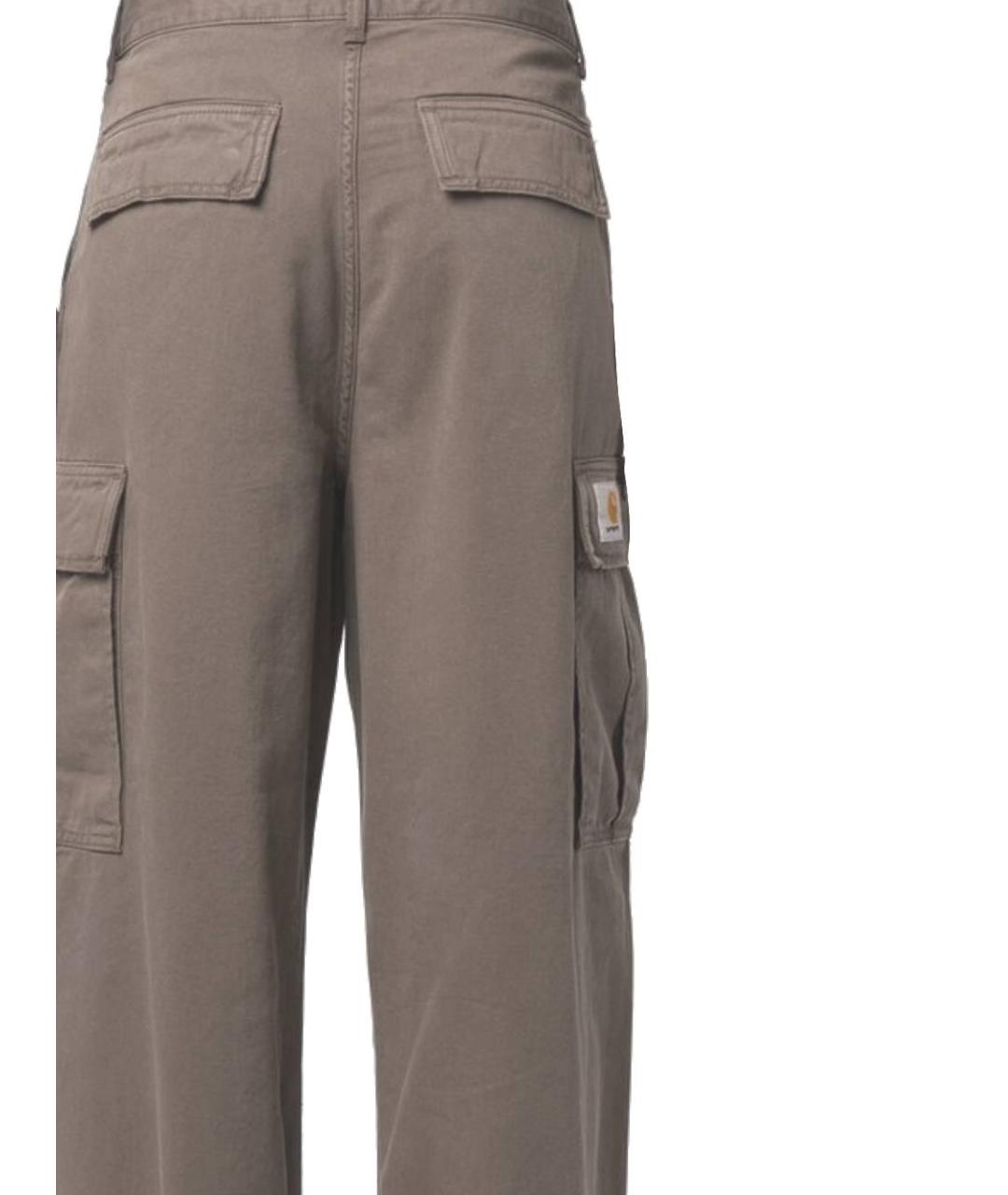CARHARTT WIP Серые хлопковые повседневные брюки, фото 3