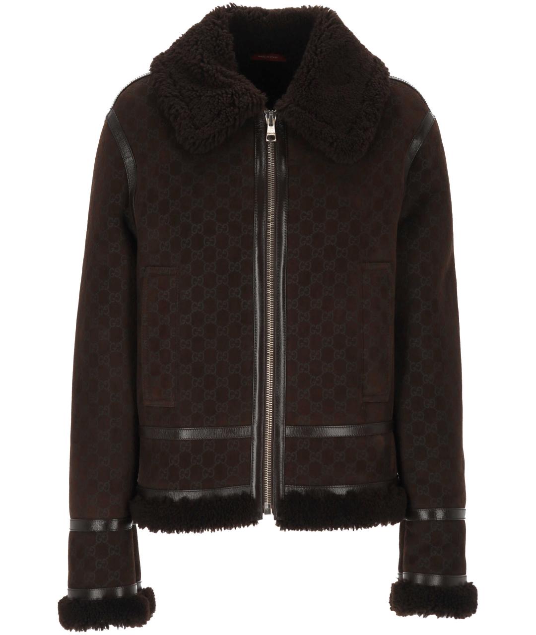 GUCCI Коричневая кожаная куртка, фото 1